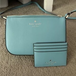 Kate Spade Crossbody purse in teal blue